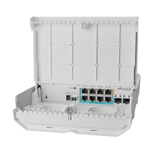 MikroTik netPower Lite 7R 8x1000Mbps + 2x10Gbps SFP+, zunanji - CSS610-1GI-7R-2S+OUT Slike