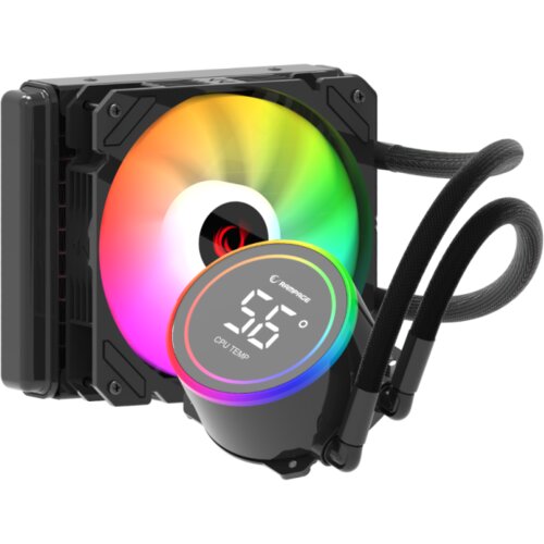 CPU hladnjak AIO Liquid gaming RAMPAGE HELIOS C13 12cm ventilator Intel LGA1700/AMD AM5 ARGB 120mm Sivi Cijene