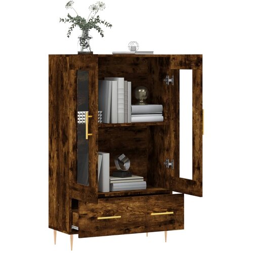  Visoka komoda boja hrasta 69,5 x 31 x 115 cm konstruirano drvo Slike