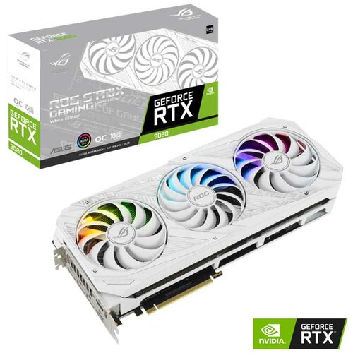 Asus GeForce RTX 3080 10GB 320bit ROG-STRIX-RTX3080-O10G-WHITE-V2 LHR grafička kartica Slike
