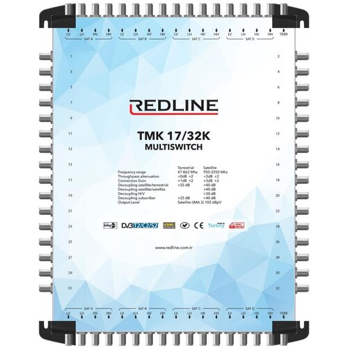 Redline Multišalter 4 satelita na 32 utičnice,kaskadni(bez adaptera) - TMK 17/32K, Crni Cijene