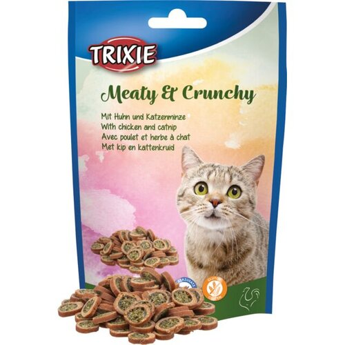 Trixie meaty & crunchy sa piletinom i mačjom travom 50 g Cene