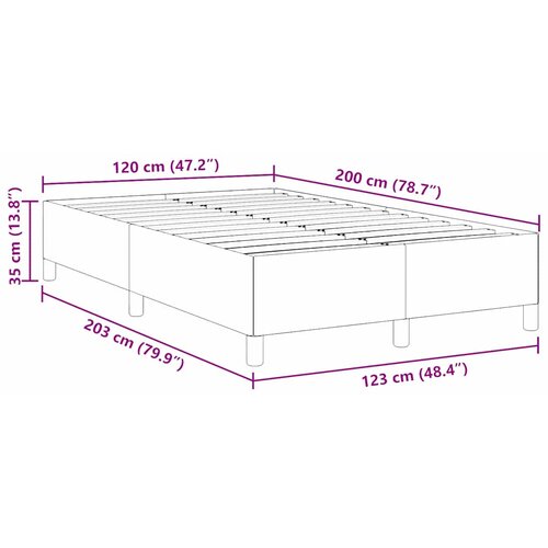  Krevet s opruga kutije Svjetlosiva 120 x 200 cm Kordura tekstil Slike