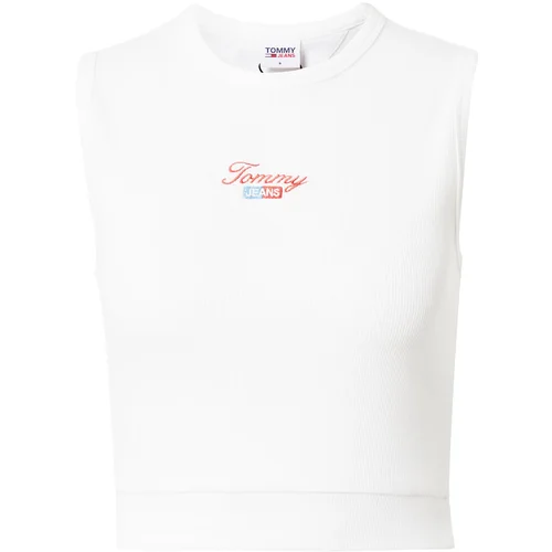 Tommy Jeans Top svetlo rdeča / bela