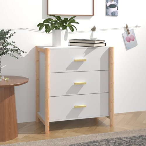 The Living Store Komoda bela 62x38x70 cm inženirski les - Komoda, (21662684) Cene