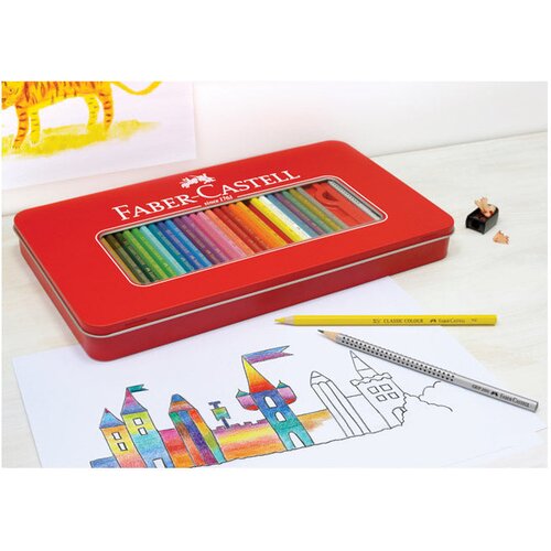  Barvice lesene 60barv kovinska &amp;scaron;katla faber castell 115894 Slike
