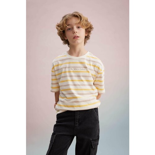 Defacto Boy Oversize Fit Crew Neck Patterned Short Sleeve T-Shirt Cene