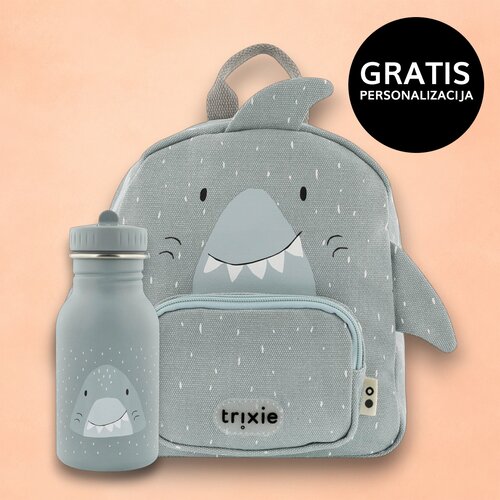 Trixie dječji ruksak small + bočica 350 ml mr. shark Cijene