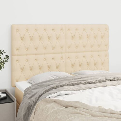 vidaXL Posteljno vzglavje 4 kosa krem 80x7x78/88 cm blago Cene