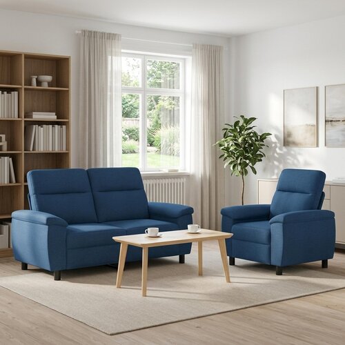 Set sofe 2 pcs Plava Tkanina Cene
