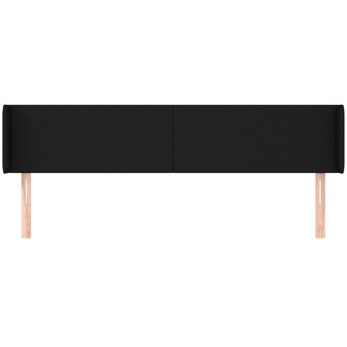 Uzglavlje s u&amp;scaron;ima crno 203x16x78/88 cm od tkanine Slike