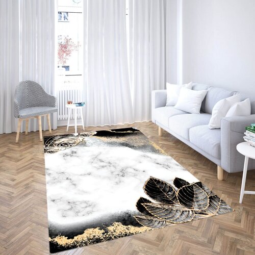 Conceptum Hypnose tepih CG_223, Pravougaoni, 100 x 180 cm, Crno-bijeli Cijene
