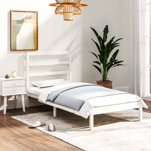  Okvir za krevet bijeli od masivnog drva 90x190 cm jednokrevetni