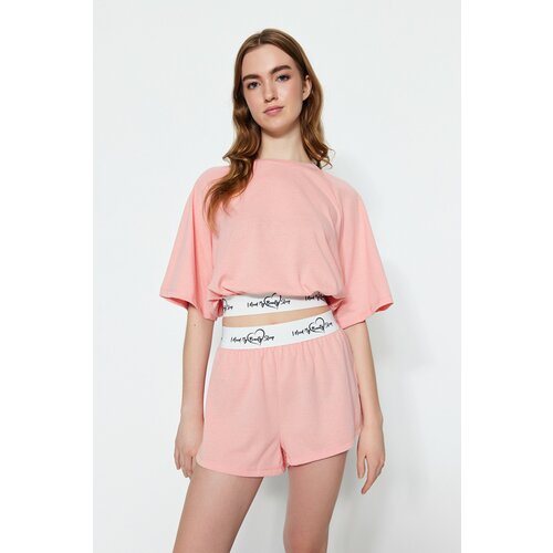 Trendyol Pajama Set - Pink - Plain Cene