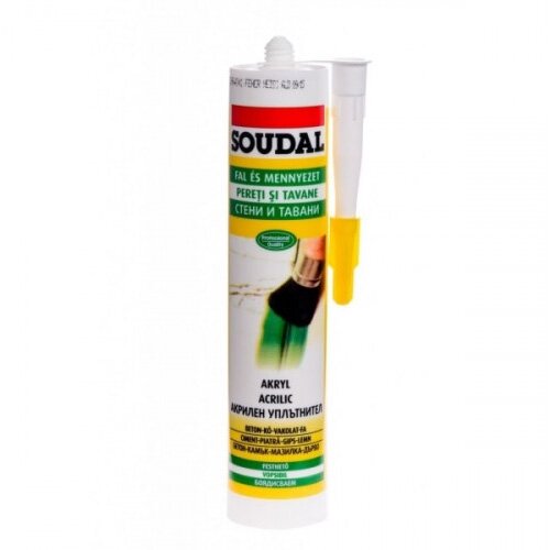 SOUDAL Akrilni kit, 280ml, Beli Slike