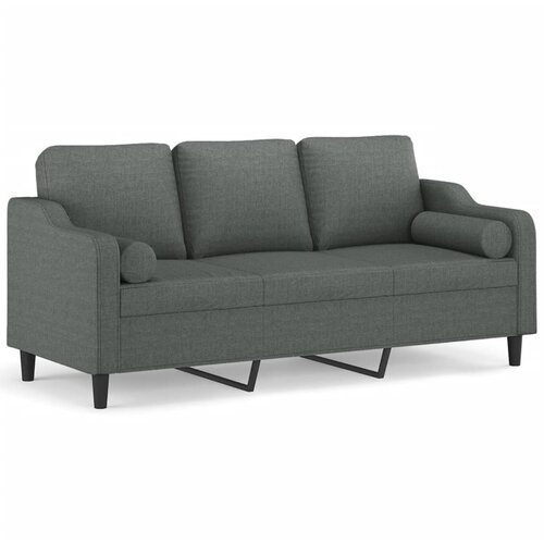 Maison Chic kavč - Sofa - Kanape trosed z blazinami temno siv 180 cm blago, (21727985) Cene