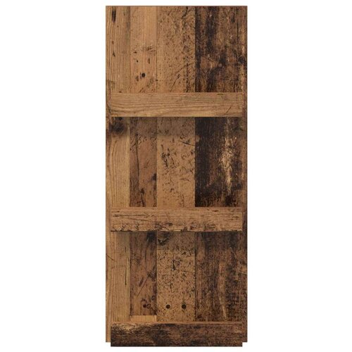  Polica za časopise s policom Staro drvo 51 x 11 x 102 cm Slike