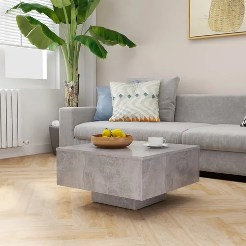  Stolić za kavu siva boja betona 60 x 60 x 31,5 cm od iverice
