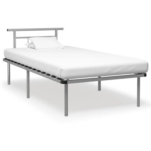 The Living Store Posteljni okvir siv kovinski 100x200 cm - Posteljni Okvir, (21524906) Slike