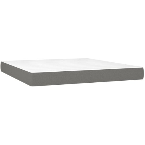VidaXL Vzmetnica z žepkasto vzmetjo srednje trdote temno siva 183x213x20 cm blago, (5000295182) Slike
