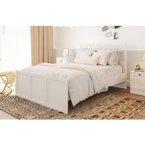 Hanah home Rb-168-04-004 Matte White Double Bedstead Cene