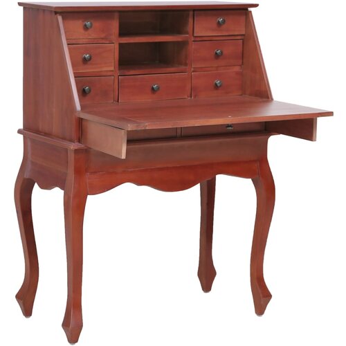vidaXL Pisalna miza rjava 78x42x103 cm trden mahagonij Cene