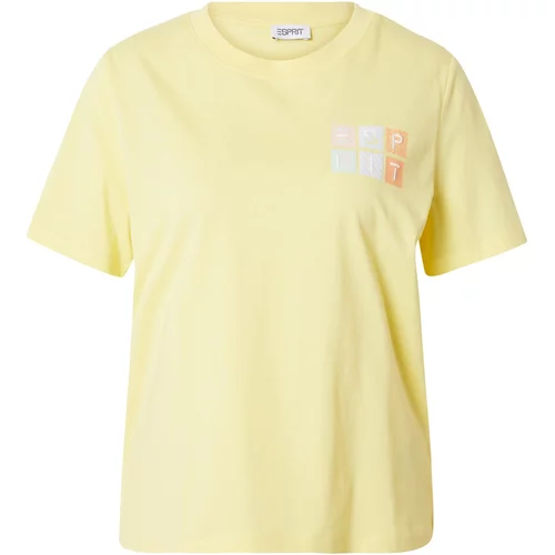 Esprit Majica pastelno rumena / mešane barve