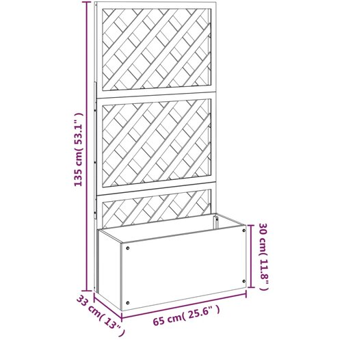  Sadilice s re&amp;scaron;etkom 2 kom sive 65 x 33 x 135 cm WPC Slike