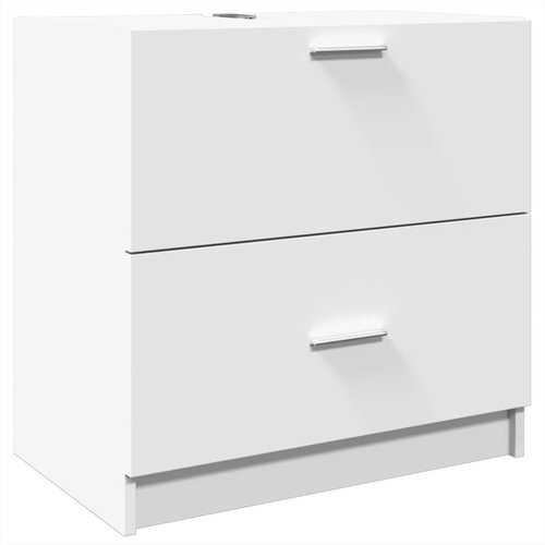 vidaXL Omarica za umivalnik bela 59x37x59 cm inženirski les, (21327281) Cene