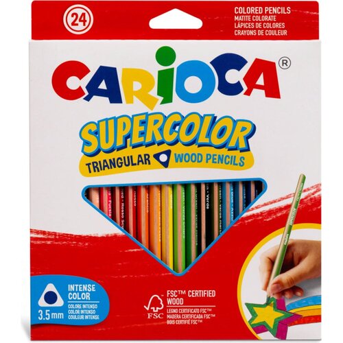 Carioca supercolor trokutasti 24-dijelni set olovaka u boji - Cijene