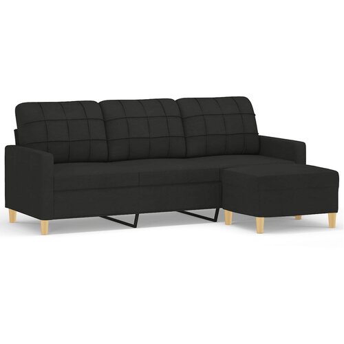 Maison Chic kavč - Sofa - Kanape s stolčkom za noge črn 180 cm blago, (21727056) Cene