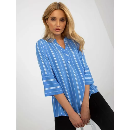 Fashion Hunters Women's Boho Blouse with 3/4 Sleeves Sublevel - Multicolor