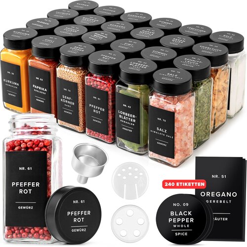 EDELHAUS 24x stekleni kozarčki za začimbe 120ml Slike