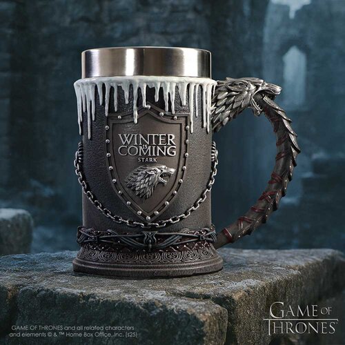 Here Be Dragons Kuća Stark krigla 14,7 cm Slike