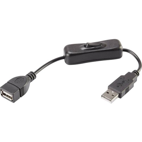 Renkforce USB kabel USB 2.0 USB-A vtič\, USB-A vtičnica 0.25 m črna vklj. stikalo za vklop/izklop\, pozlačeni konektorji RF-3322982, (20416201) Cene