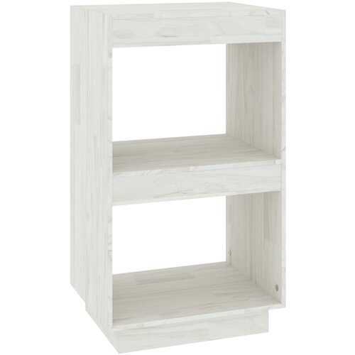 Maison Chic Knjižna omara - Knjižni regal bela 40x35x71 cm trdna borovina, (21725464) Cene