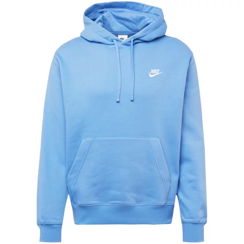 Nike Sportswear Majica 'Club Fleece' nebeško modra / bela