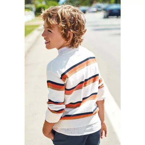Mayoral Otroški bombažen pulover oranžna barva