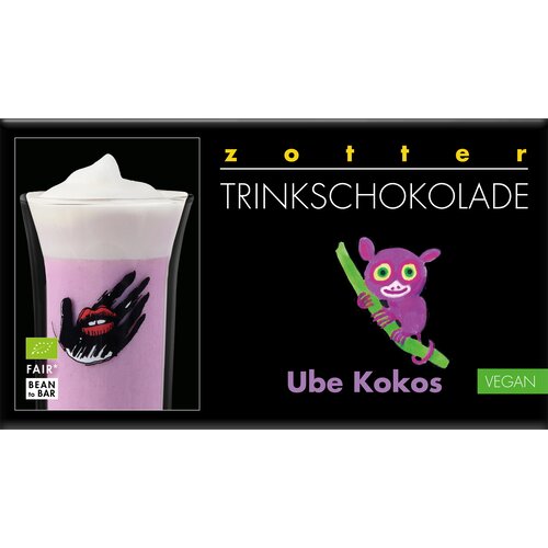 Zotter Schokoladen Bio vroča čokolada - &amp;quot;Ube in kokos&amp;quot;, VEGAN - 22 g Slike