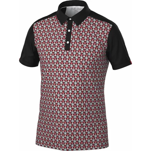 Galvin Green Mio Mens Breathable Short Sleeve Shirt Red/Black M