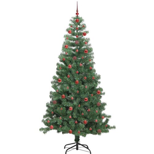 VidaXL Božićno drvce s 300 LED svjetlima s stalakom Zelena 240 cm PVC Slike