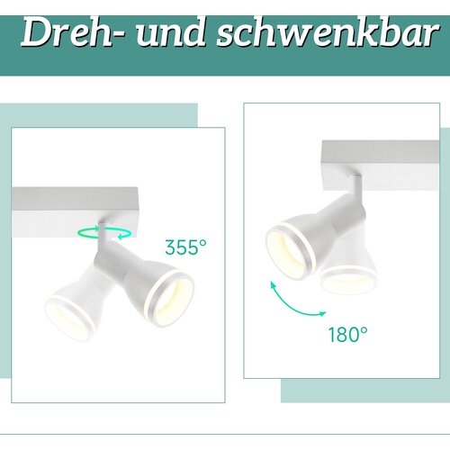 Nettlife Moderna bela stropna svetilka: 3 nastavljivi kovinski stropni reflektorji, stropna svetilka GU10, za spalnico, brez žarnice, (22116656) Cene