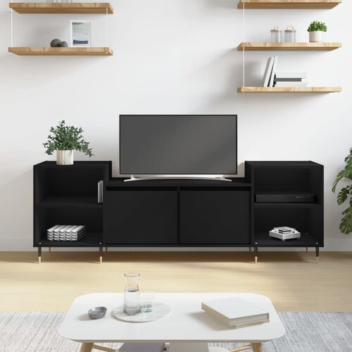TV ormarić crni 160 x 35 x 55 cm od konstruiranog drva Slike