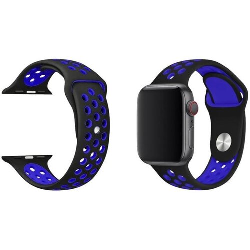 Chameleon Silikonski pašček Sport za Apple Watch, 38/40/41 mm, črno-moder Cene