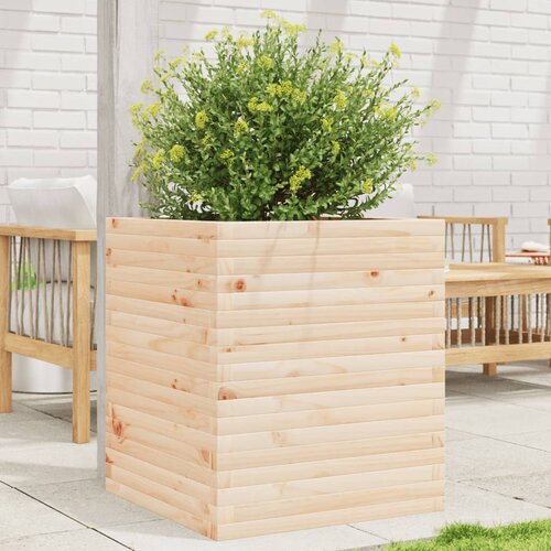 VidaXL Vrtna sadilica 60x60x68 5 cm od masivne borovine Slike