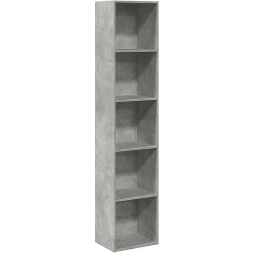 VidaXL Regal za knjige boja betona 40x30x189 cm konstruirano drvo Slike