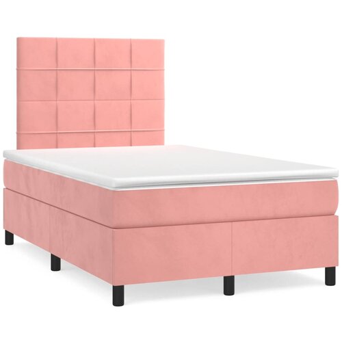 Maison Chic Box spring postelja - Vzmetna postelja z vzmetnico roza 120x200 cm žamet SL16244, (21883598) Cene