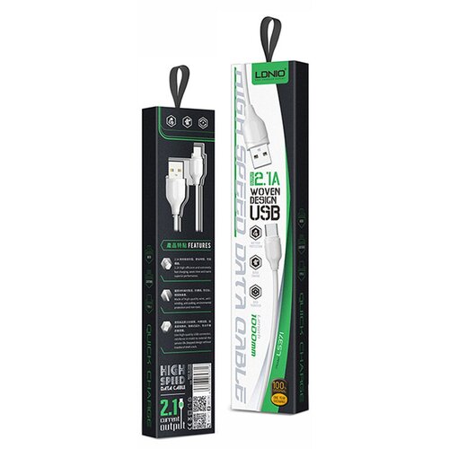 Ldnio Kabel LS371 USB na Type-C beli 1m Slike