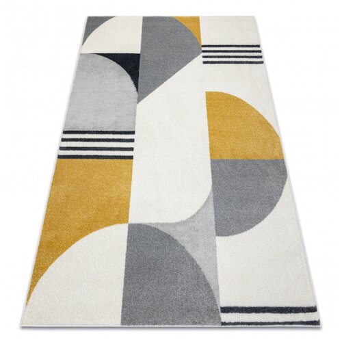 RugsX Preproga FUSION 1327 bela / temno siva / zlato - Geometrična, moderna, abstraktna 180x270 cm, (5000175231) Cene