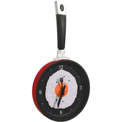  325164 Wall Clock with Fried Egg Pan Design 18,8 cm Slike